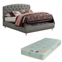 FRIDA, Lit Coffre, différentes dimensions et revêtements disponibles, avec matelas