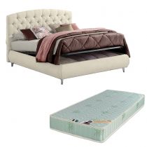 FRIDA, Lit Coffre, différentes dimensions et revêtements disponibles, avec matelas