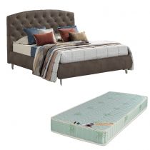 FRIDA, Lit Coffre, différentes dimensions et revêtements disponibles, avec matelas