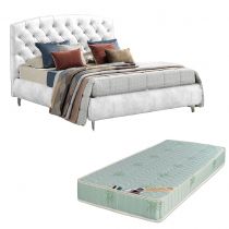 FRIDA, Lit Coffre, différentes dimensions et revêtements disponibles, avec matelas