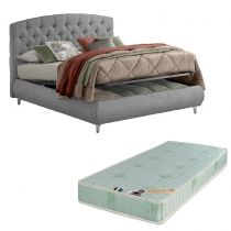 FRIDA, Lit Coffre, différentes dimensions et revêtements disponibles, avec matelas