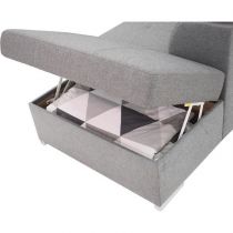 Harrington, Grand Angle 2AP reversible convertible gigogne 2 places  + angle + pouf coffre en tissu KAEL