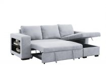 LUCENA angle convertible gigogne Méridienne avec coffre en tissu (KSR)