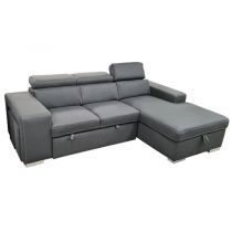 POSTO convertible gigogne 2 places,<br> Revêtement Simili renforcé (leather gel),<br>Chaise longue et 2 poufs