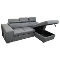 POSTO convertible gigogne 2 places,<br> Revêtement Simili renforcé (leather gel),<br>Chaise longue et 2 poufs