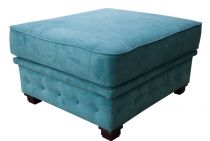 POUF CHESTERFIELD,  pouf en Tissu Corium synderme (cuir régénéré) 