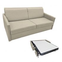 SIMPLY, Canapé convertible Rapido, Couchage quotidien 140cm en tissu Creme